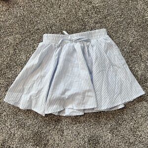 Art Class Blue and White Striped Skort
